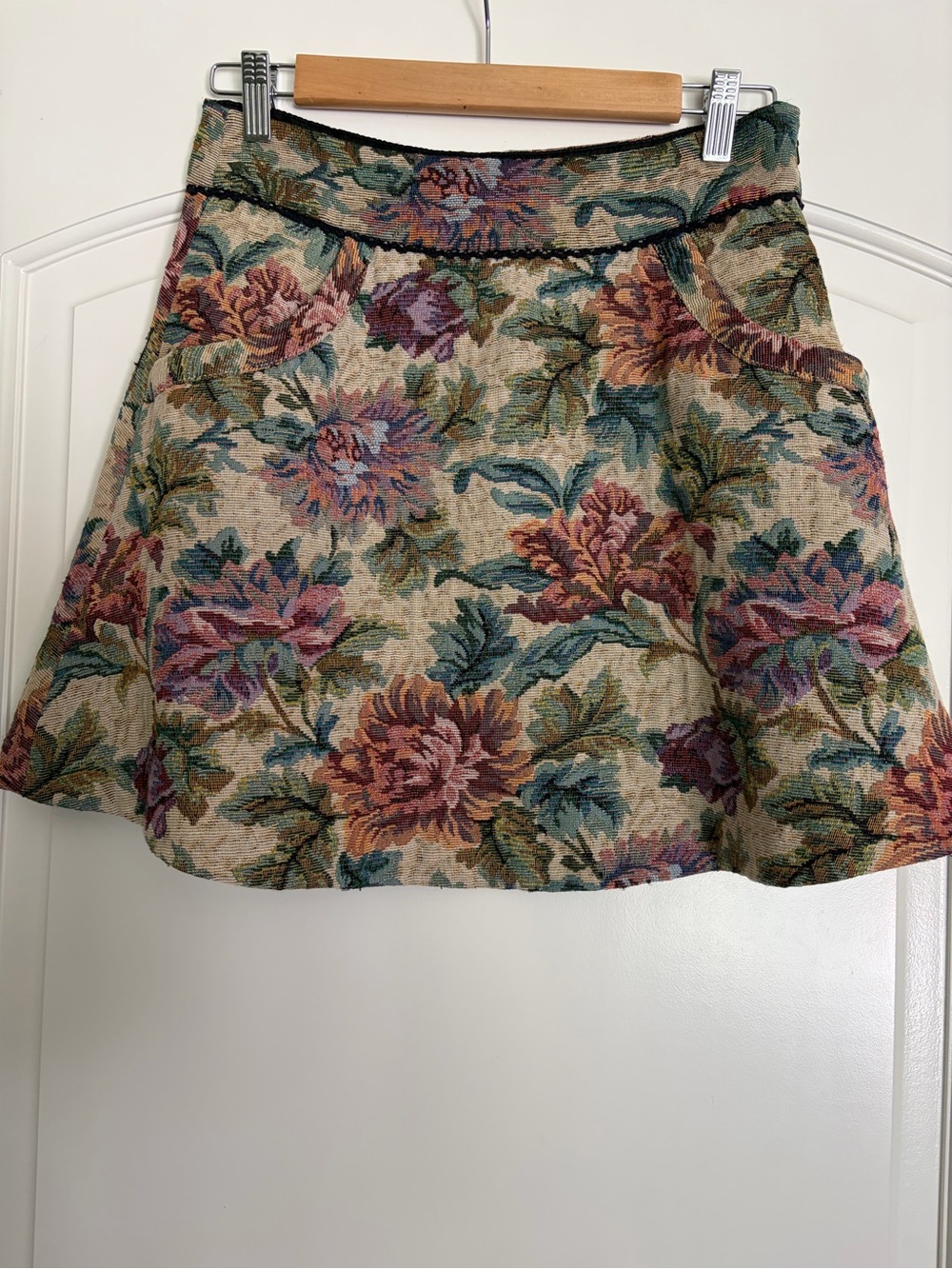 Free People Floral Tapestry Coquette Mini Skirt Vintage Size 6